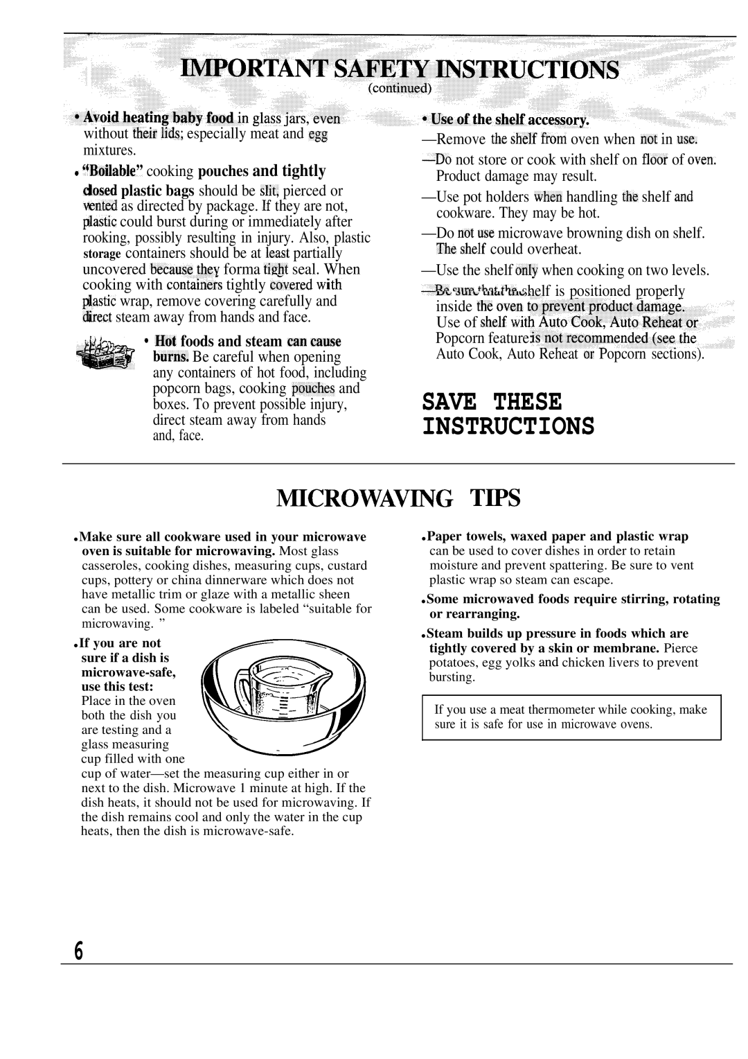 GE Monogram ZW2000 manual Save These Instructions, MICROWAVmG T~S 