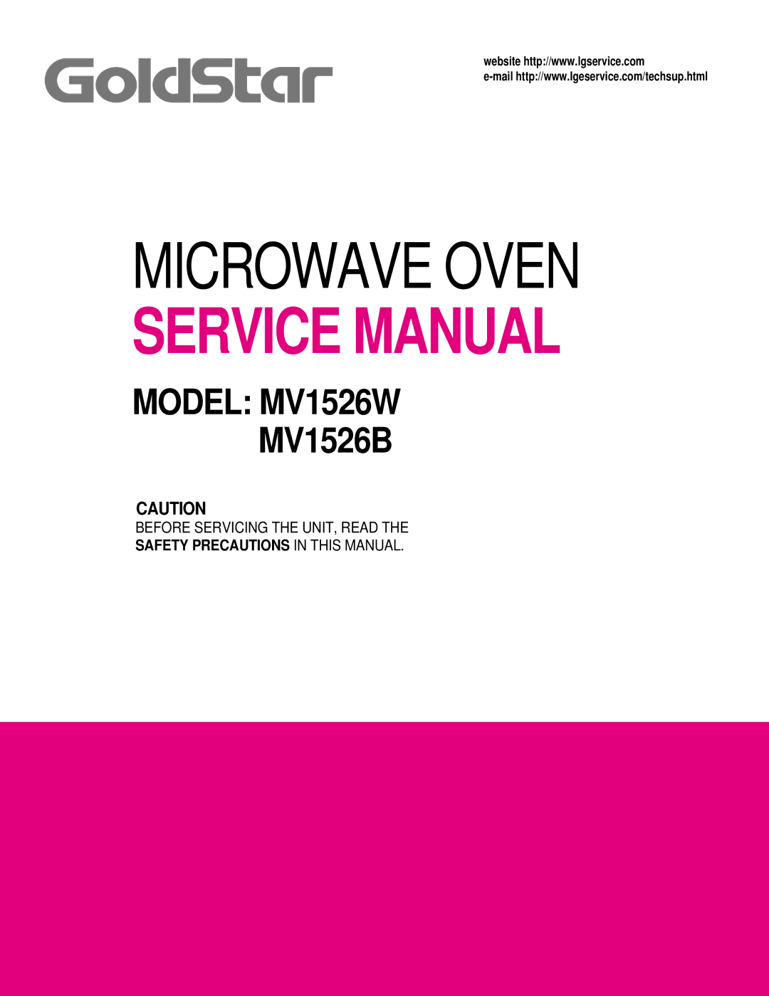 GE MV1526W, MV1526B service manual Microwave Oven, Safety Precautions in this Manual 