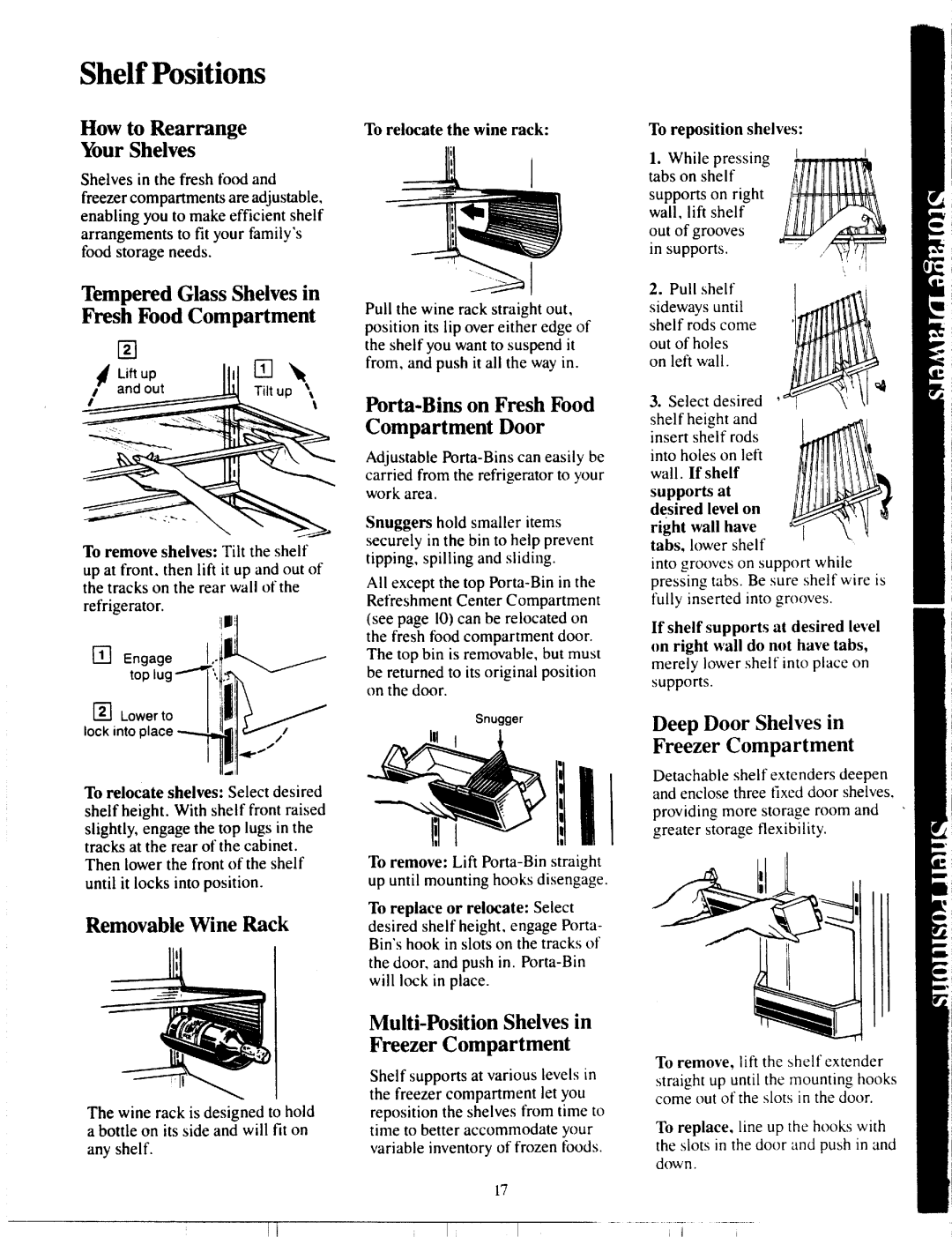 GE Numbers 2 warranty Shelf Positions 