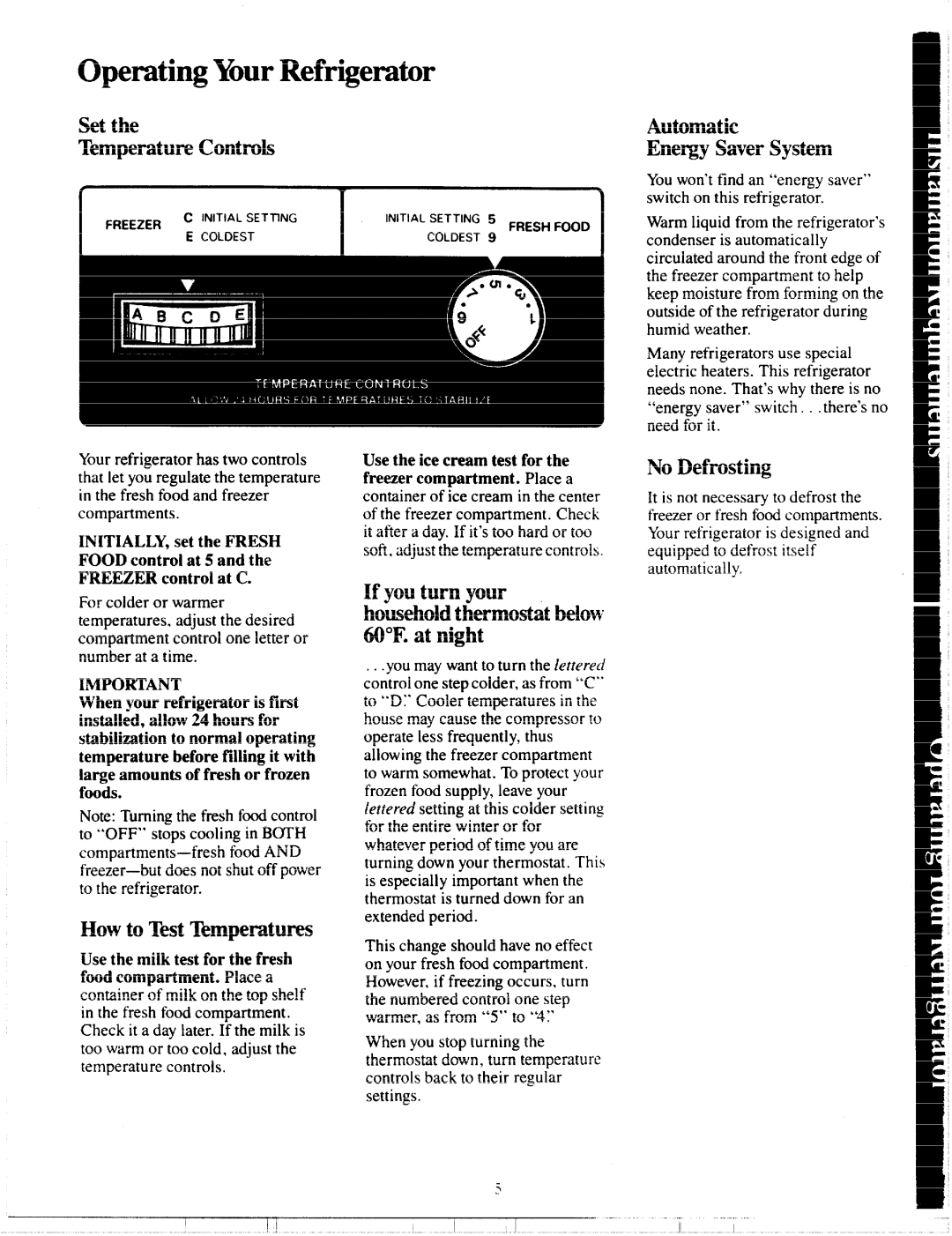 GE Numbers 2 warranty Operating Your Refrigerator 