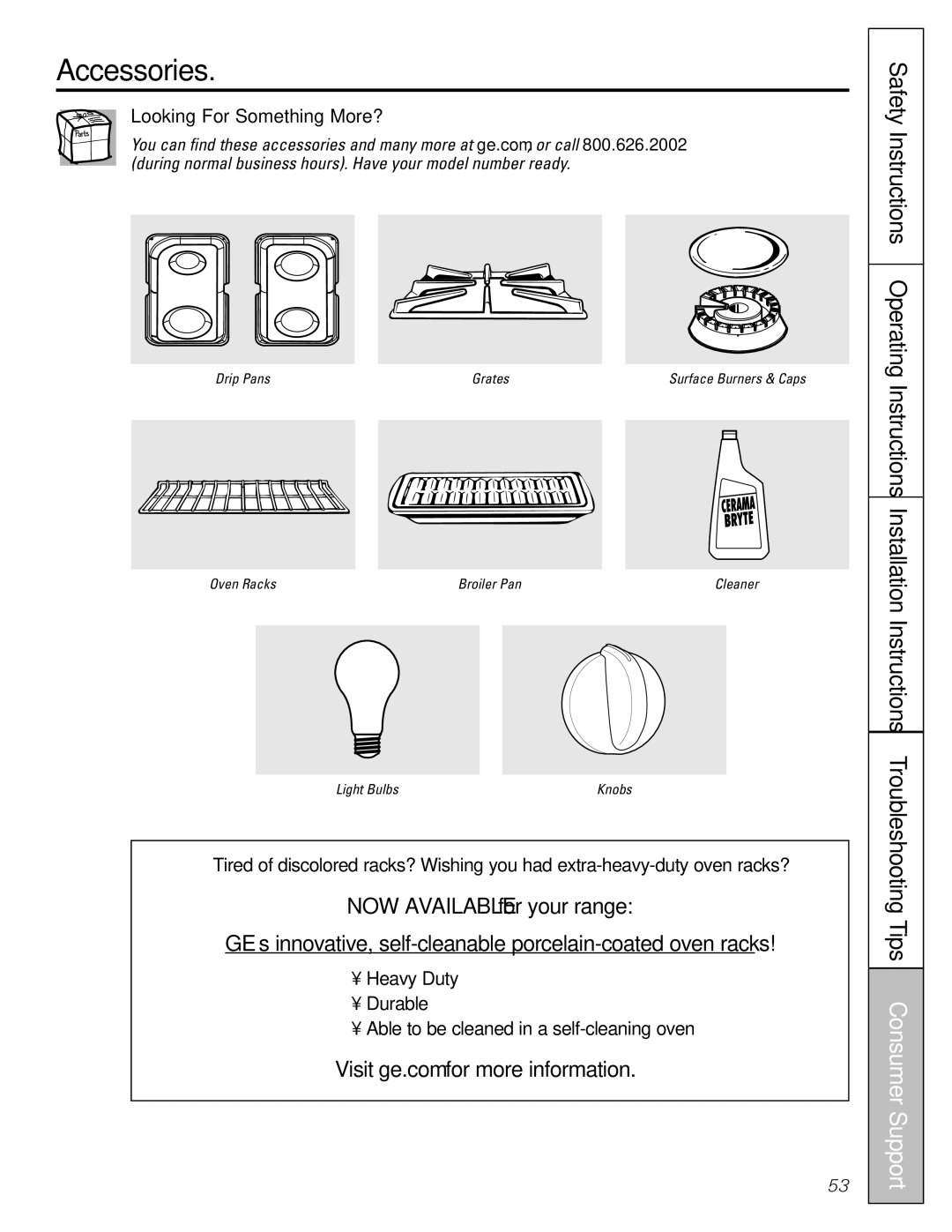 GE Oven warranty Accessories, Looking For Something More? 