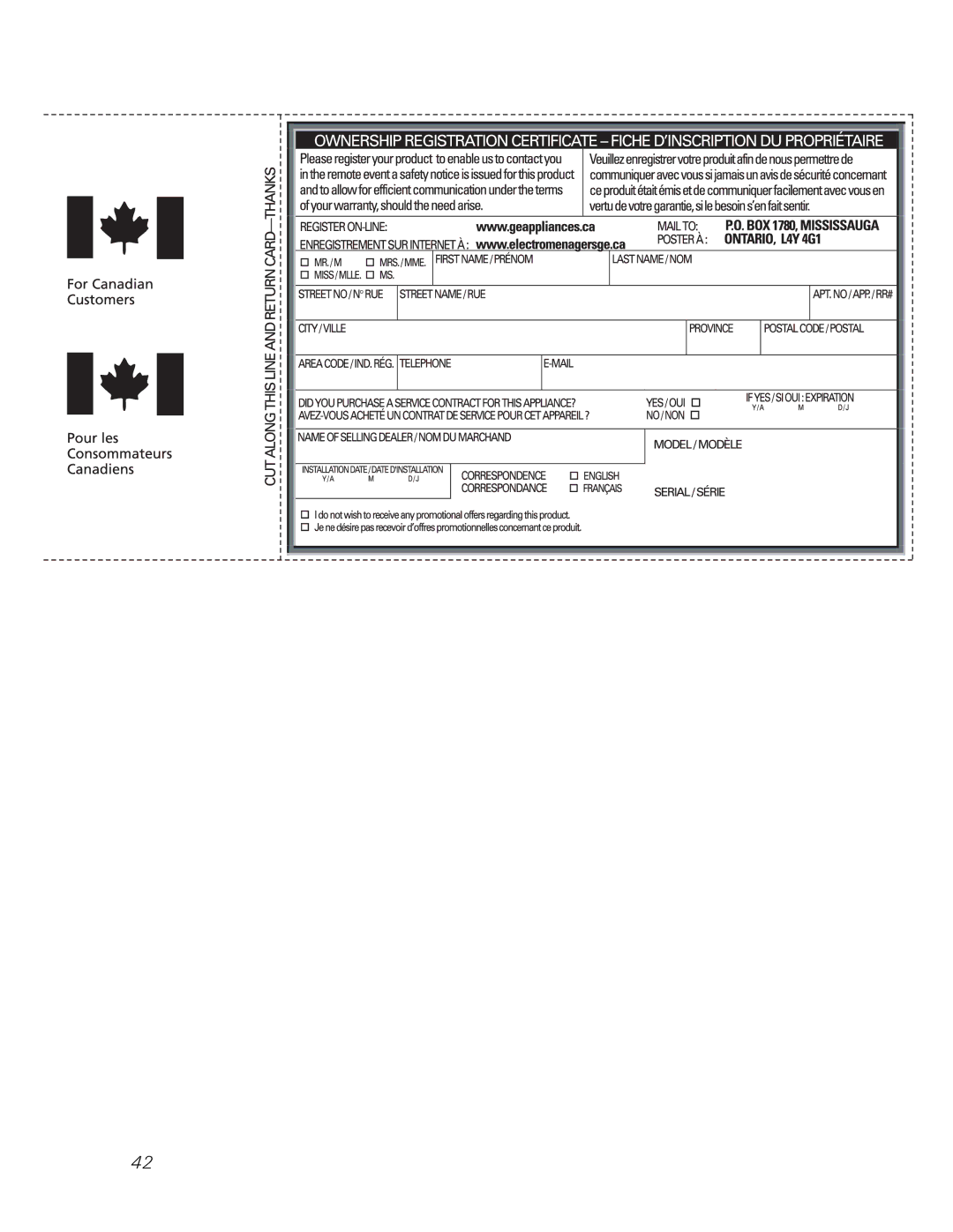 GE P2S975 owner manual 