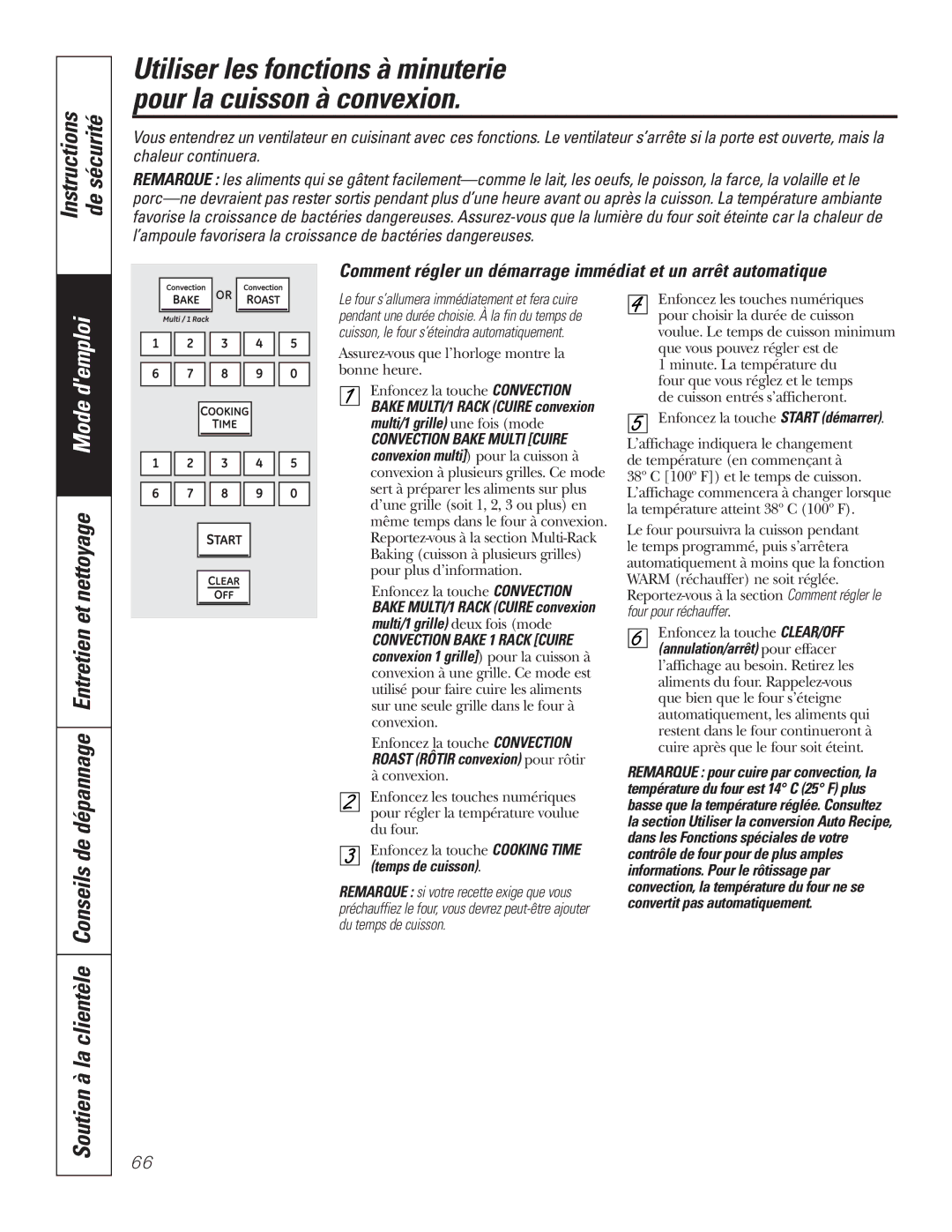 GE P2S975 owner manual Multi/1 grille une fois mode, Multi/1 grille deux fois mode, Convexion 1 grille pour la cuisson à 