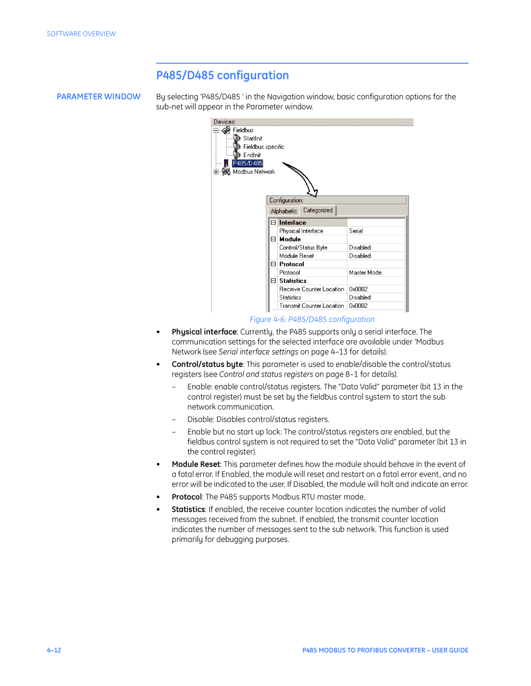 GE instruction manual P485/D485 configuration 