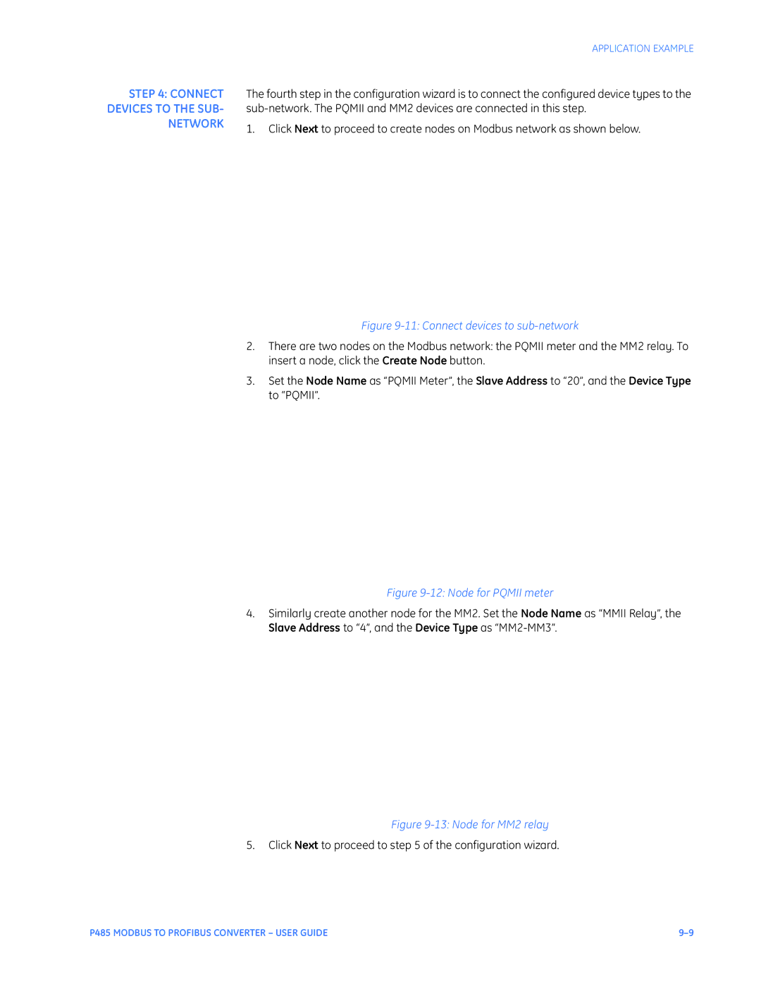 GE P485 instruction manual Connect Devices to the SUB- Network, Connect devices to sub-network 