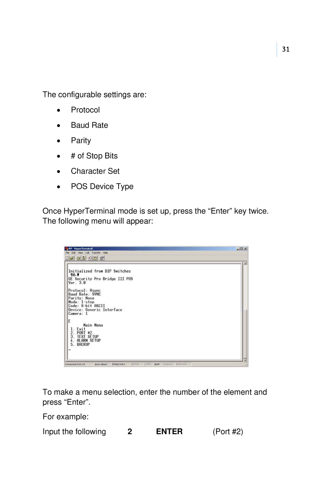 GE PB3-POS-RP user manual Enter 