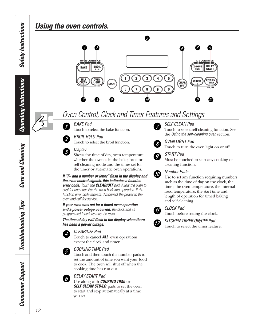 GE PB750 owner manual Using the oven controls, Tips Care and Cleaning, Using the self-cleaning oven section 