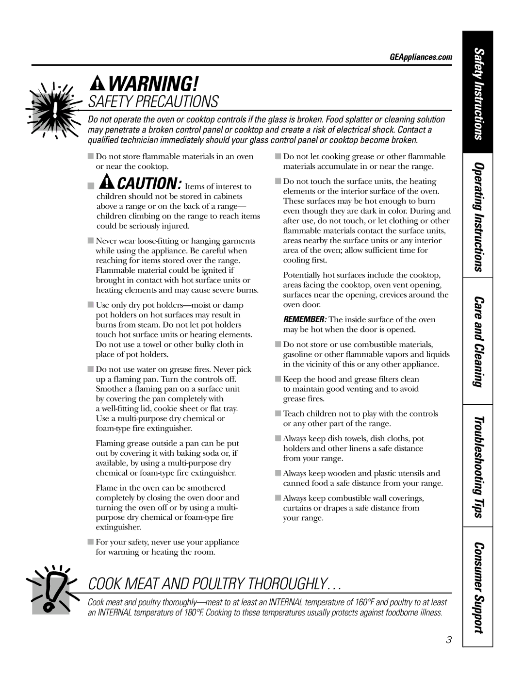 GE PB976 manual Support, GEAppliances.com 