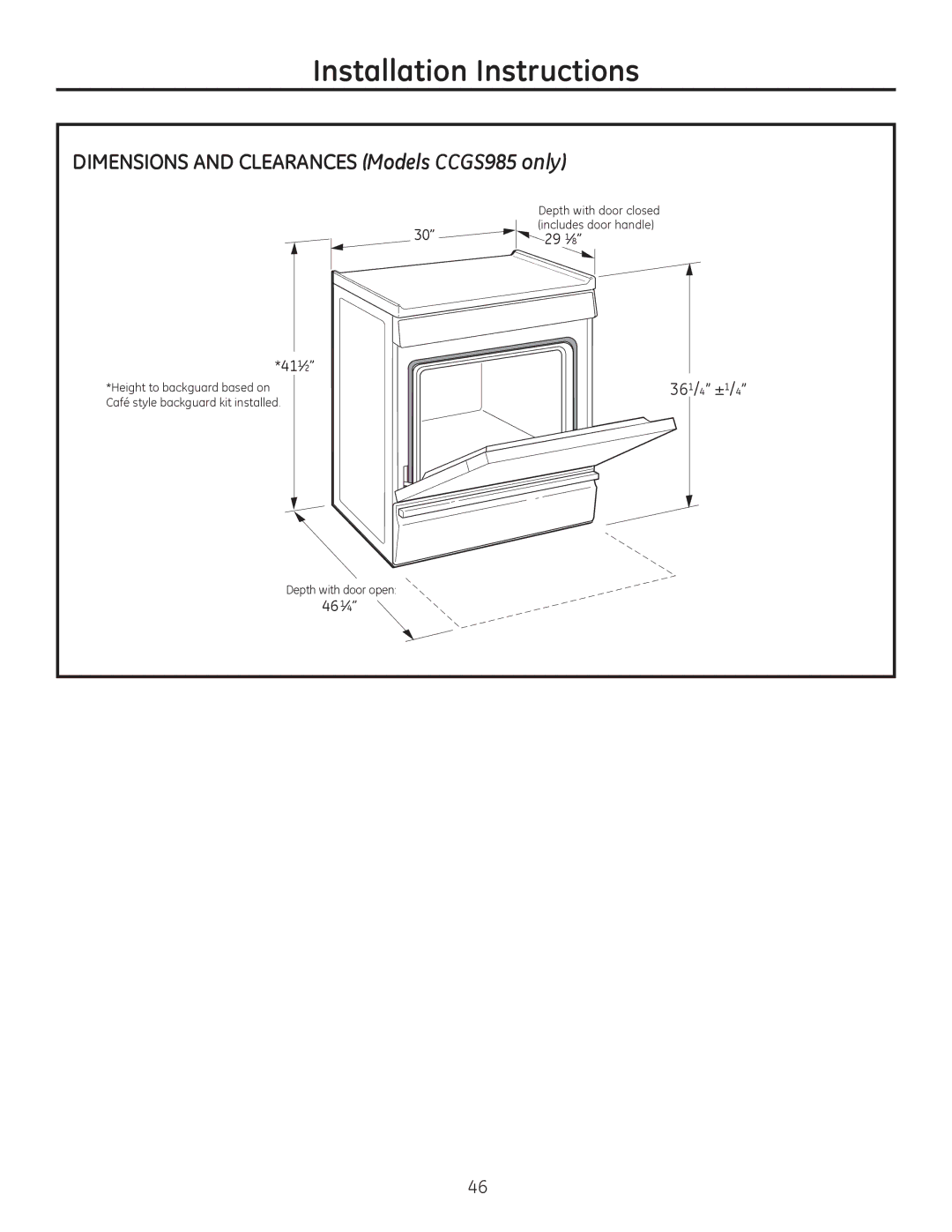 GE PCGB910 016,216$1&/$5$1&60RGHOV&&*6RQO\, HswkZlwkGrruForvhg LqfoxghvGrruKdqgoh, HswkZlwkGrruRshq 