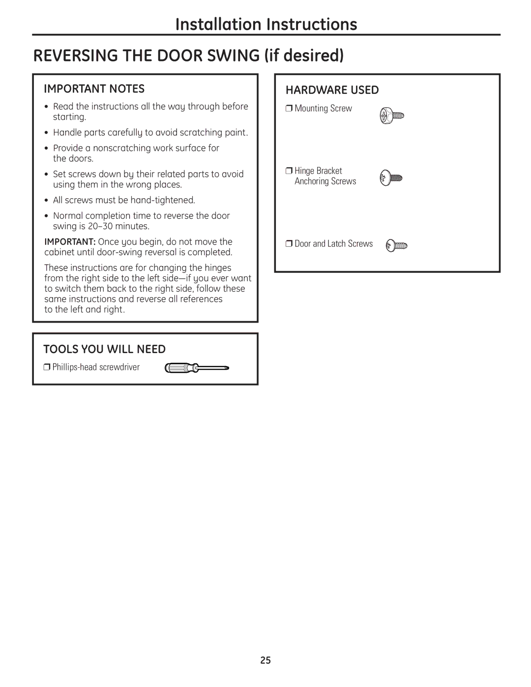 GE PCVH480EK, PCVH485EK owner manual Important Notes, Hardware Used 