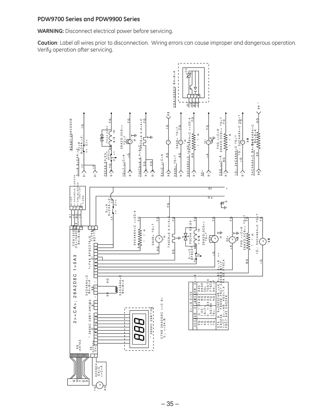 GE PDE9900 manual PDW9700 Series, PDW9900 Series 