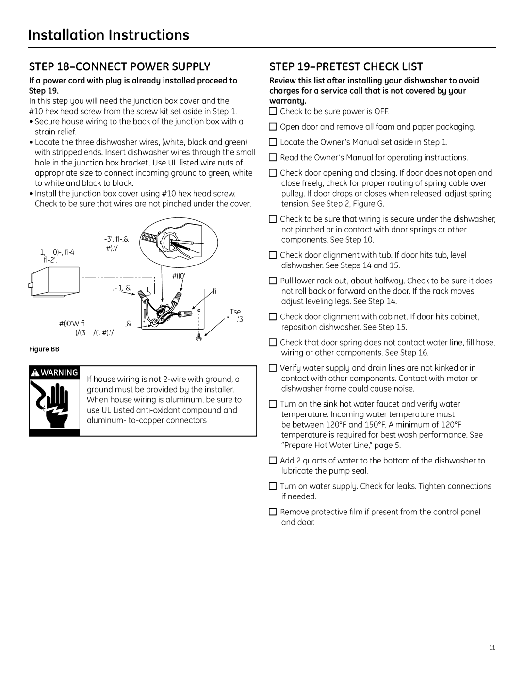 GE GSD6000, PDW7000 manual Connect Power Supply, Pretest Check List 