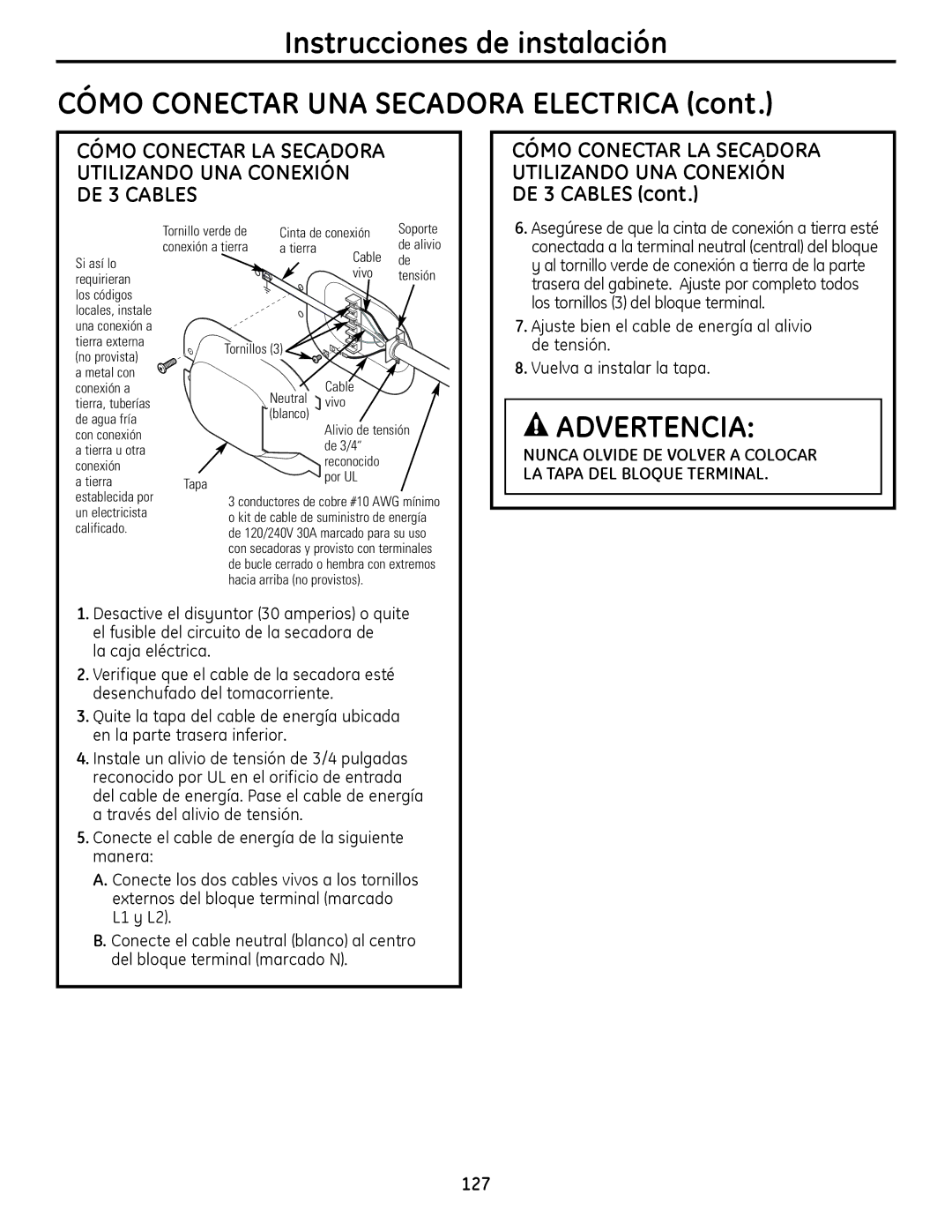 GE PFMS455, PFDS450, PFDN440, PFMN445, PFDS455, PFMS450, PFMN440, PFDN445 operating instructions 127 