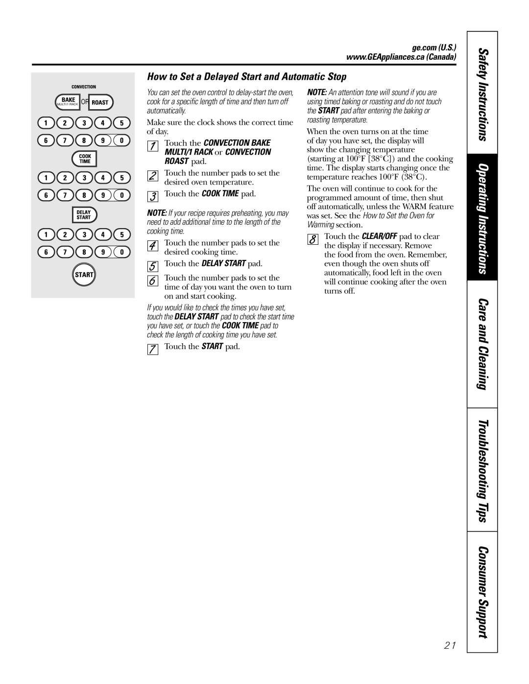 GE PGS968 owner manual Safety 