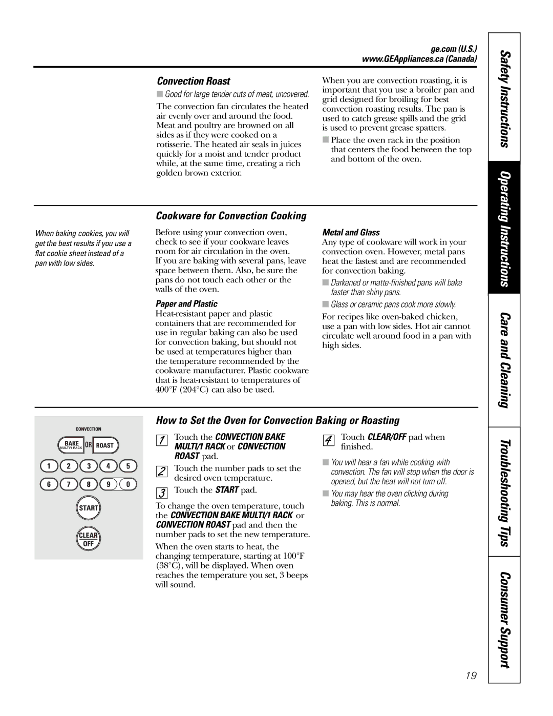 GE PGS968SEMSS owner manual Instructions Care and Cleaning, Instructions Operating, Troubleshooting Tips Consumer Support 