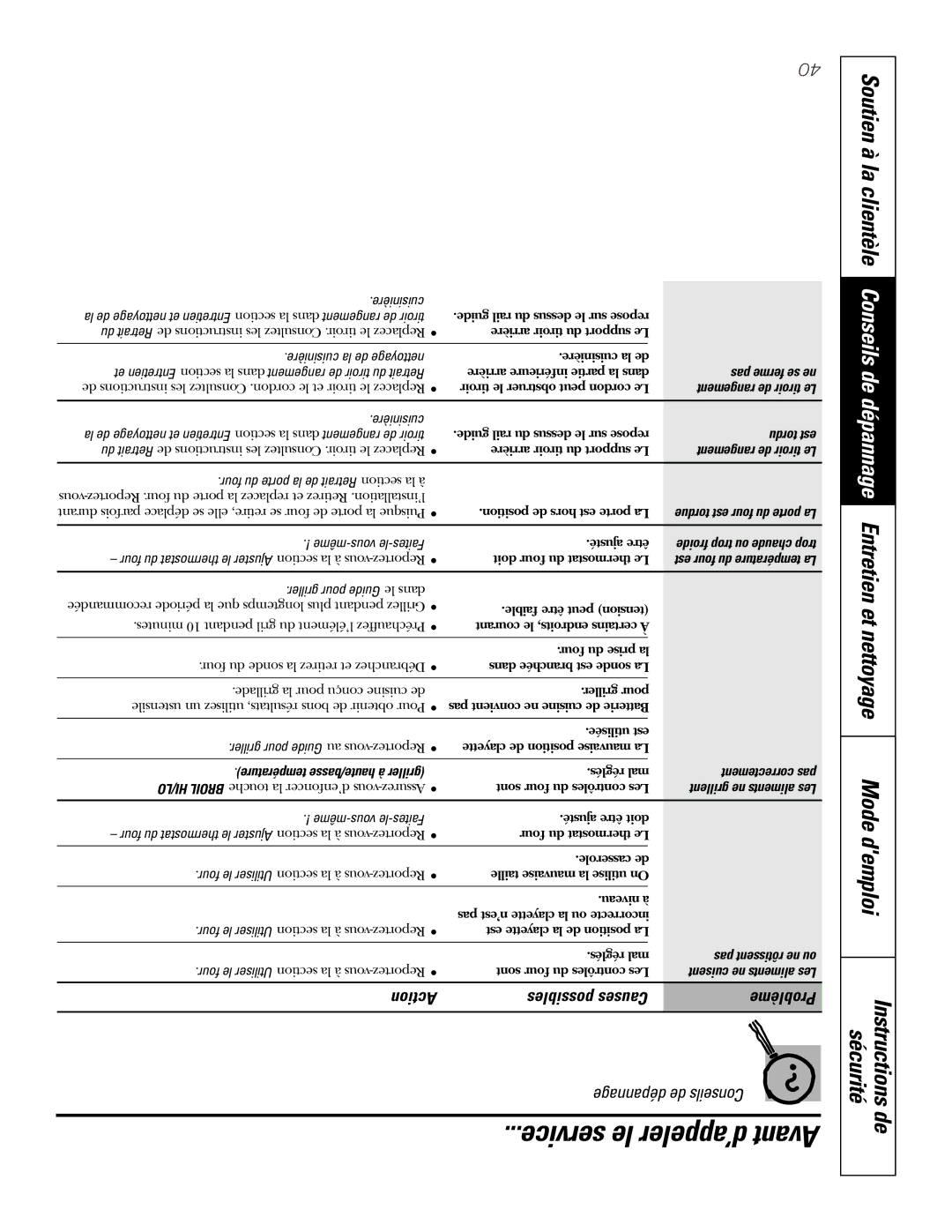 GE PGS968SEMSS owner manual Cuisinière la de 