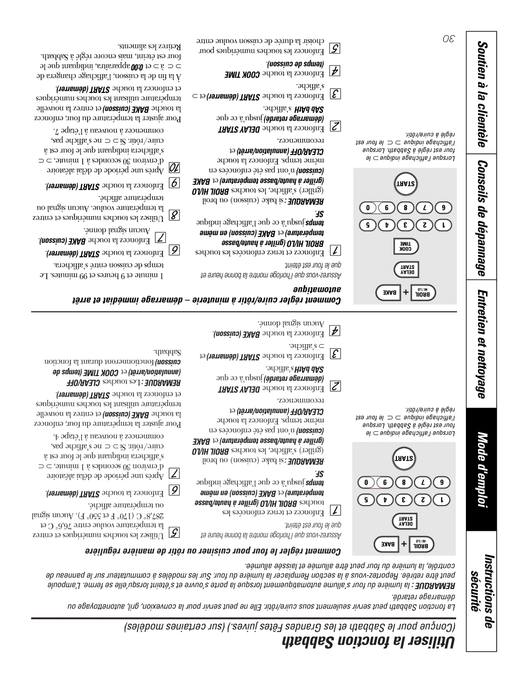 GE PGS968SEMSS owner manual Et nettoyage Mode demploi, Soutien à la clientèle Conseils de dépannage 