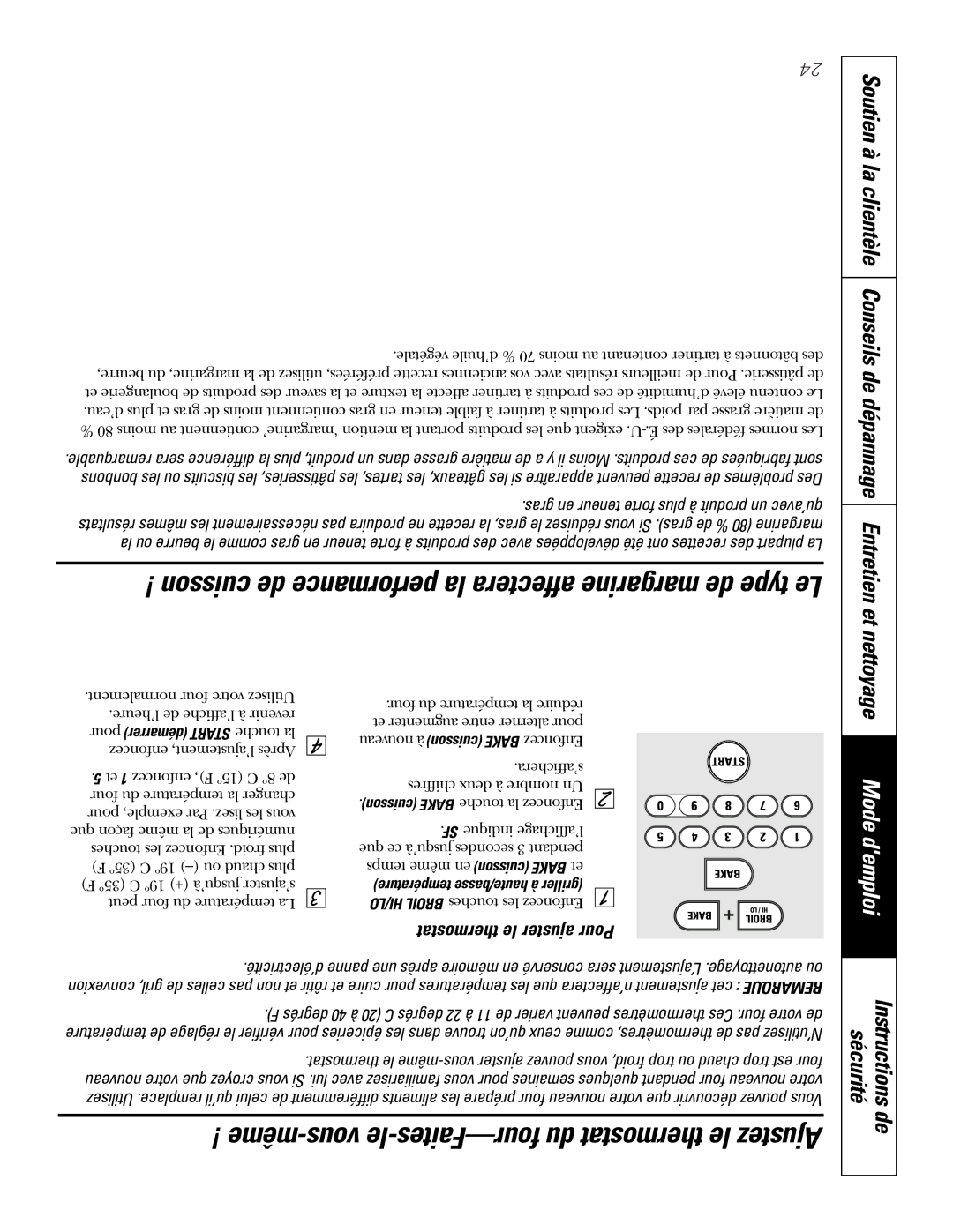 GE PGS968SEMSS Cuisson de performance la affectera margarine de type Le, Même-vous le-Faites-four du thermostat le Ajustez 