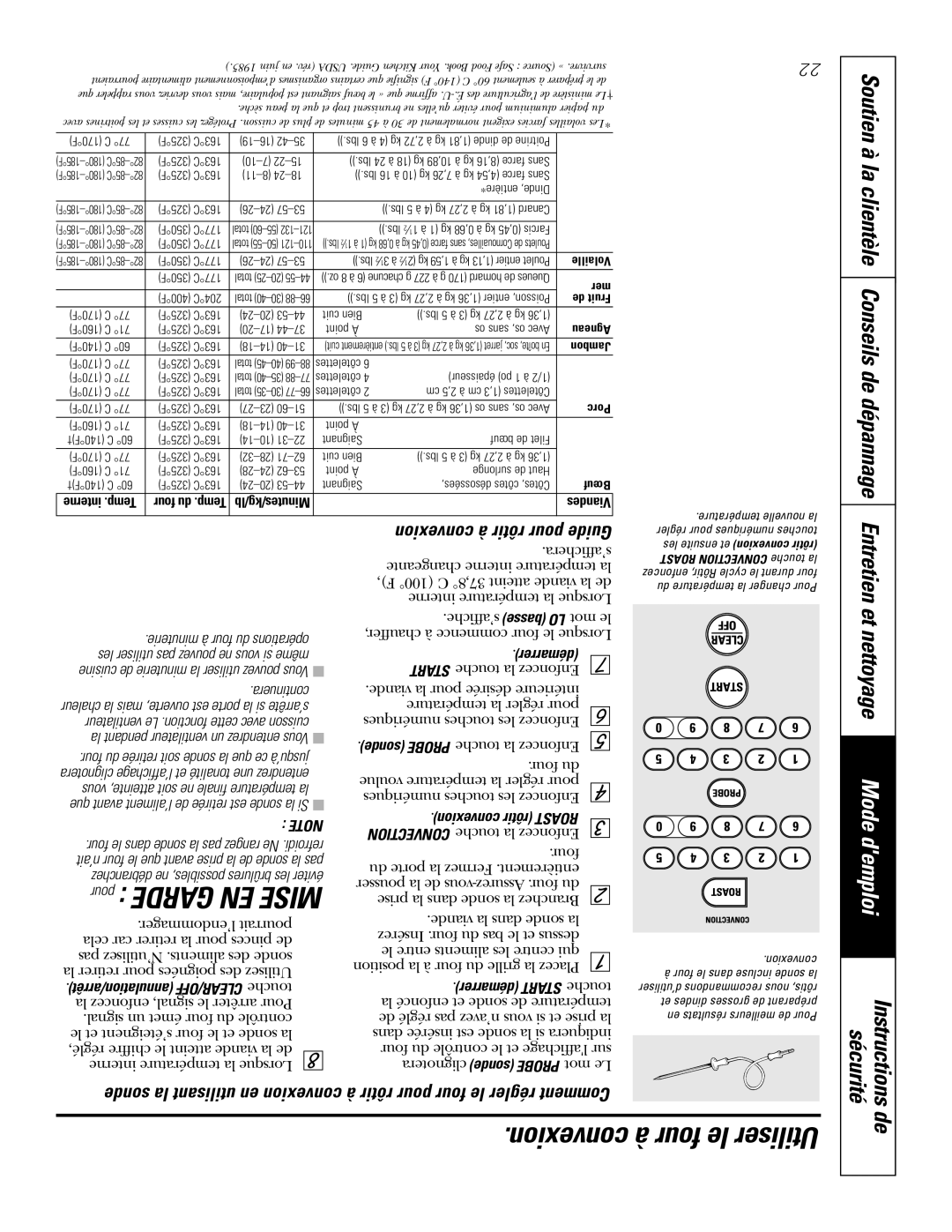 GE PGS968SEMSS owner manual Soutien à la clientèle Conseils de dépannage, Convexion à rôtir pour Guide, Continuera, Pour 