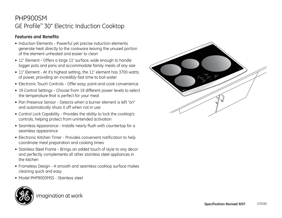 GE PHP900SM installation instructions Features and Benefits 