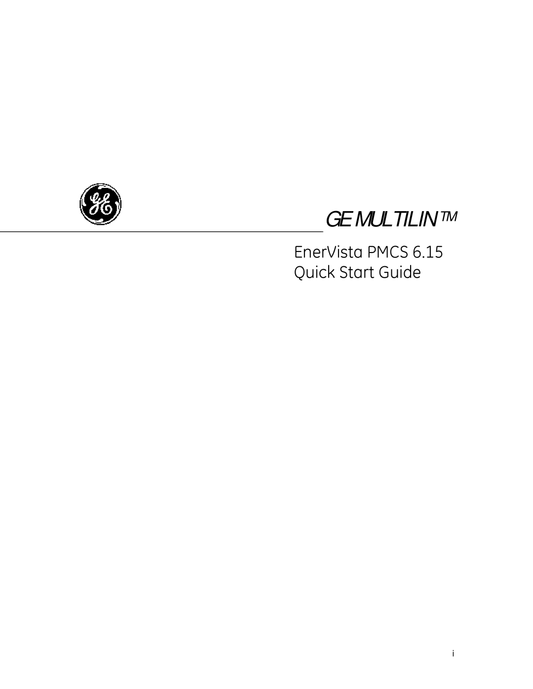 GE PMCS 6.15 quick start GE Multilin TM 