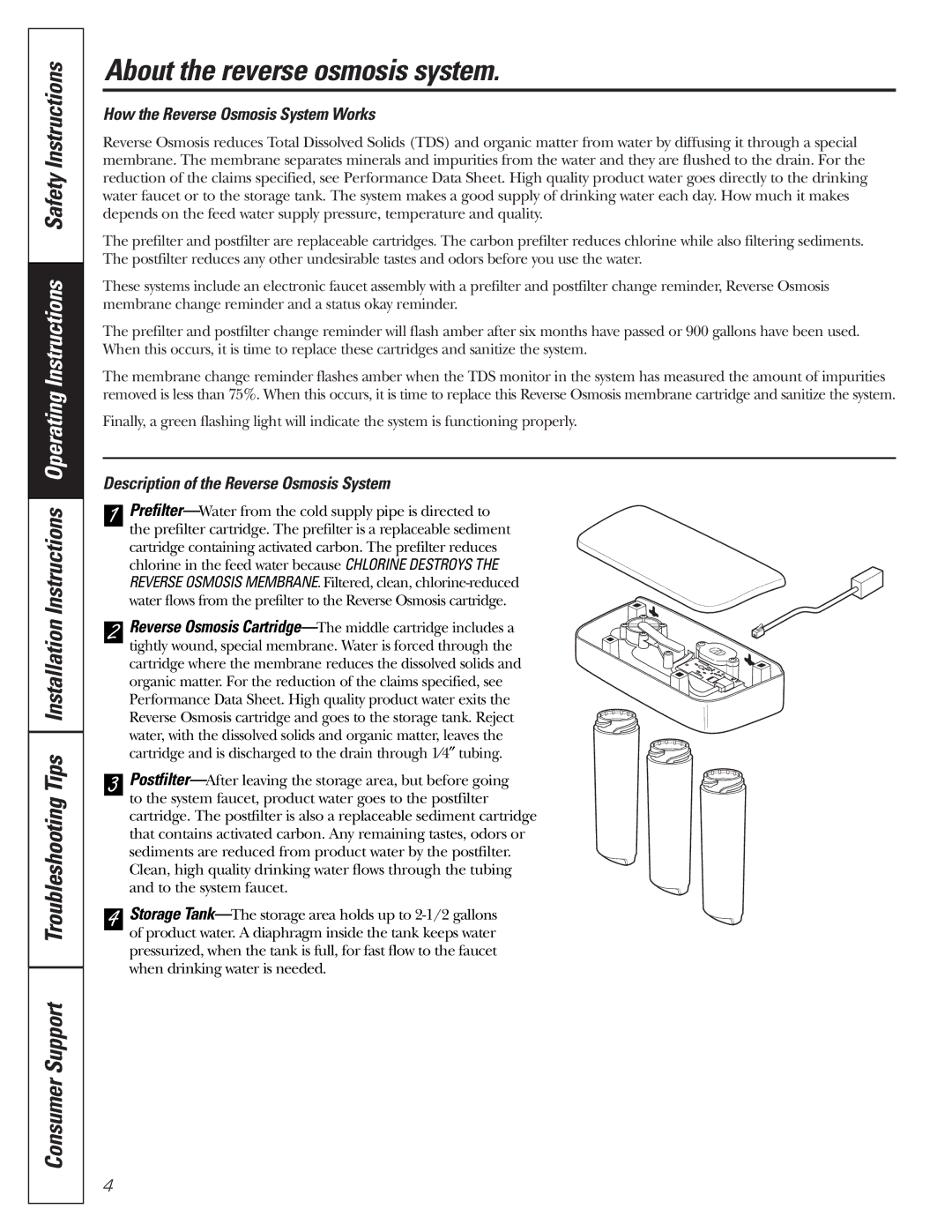 GE PNRQ21LBN, PNRQ21LRB owner manual About the reverse osmosis system, How the Reverse Osmosis System Works 