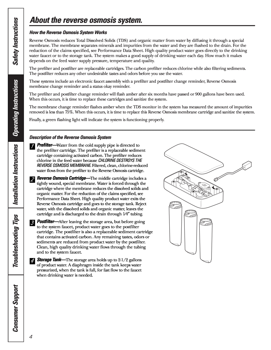 GE PNRQ21LBN, PNRQ21LRB owner manual About the reverse osmosis system, How the Reverse Osmosis System Works 