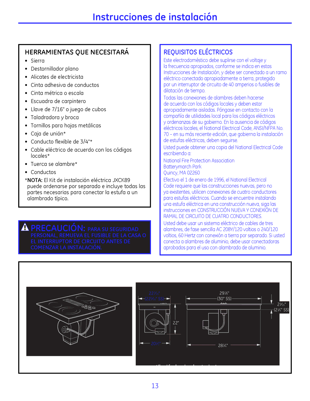 GE PP989 owner manual 353$5$&,Ï1, +55$0,17$6481&6,7$5È, 548,6,726/e&75,&26 