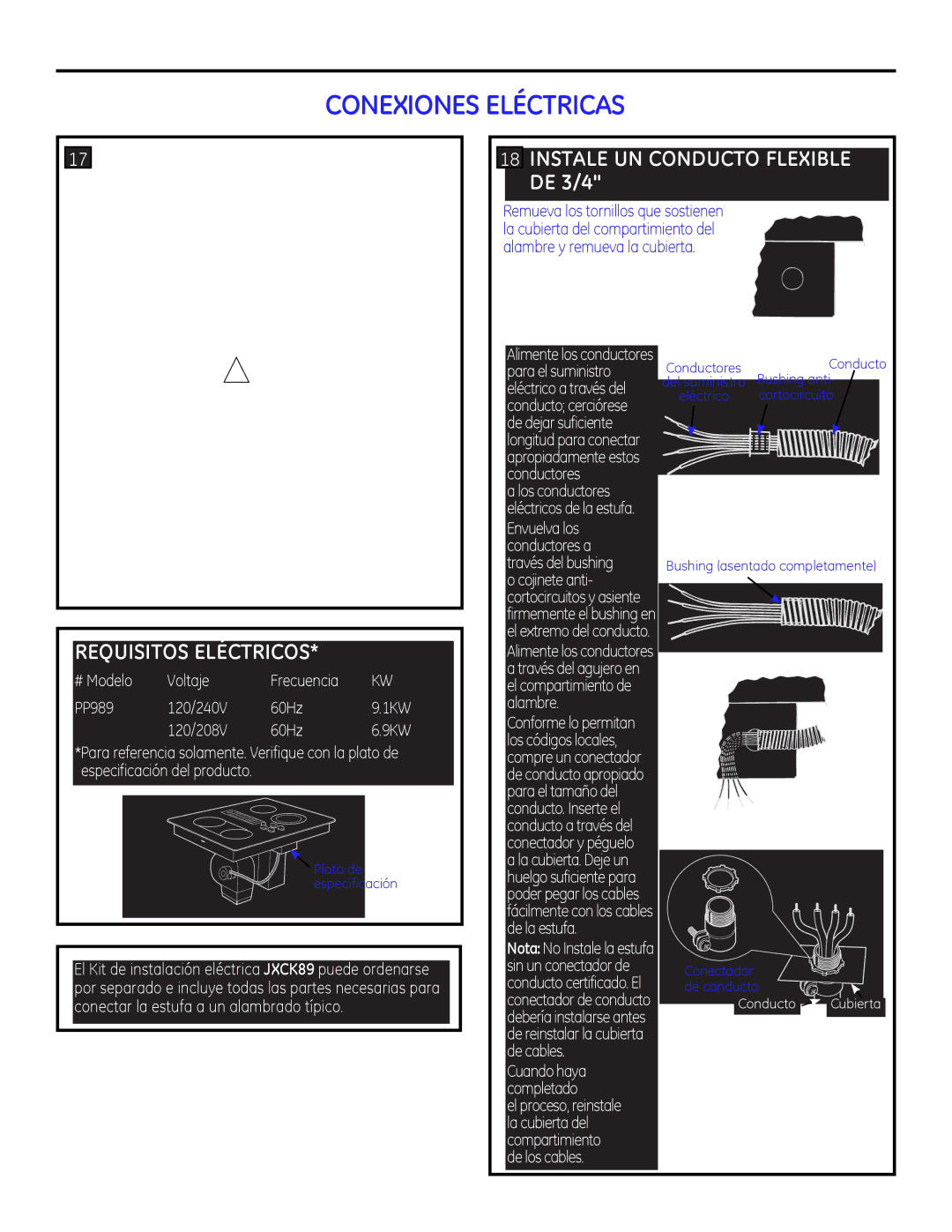 GE PP989 owner manual 21,216/e&75,&$6, Dodpeuh, Frqgxfwruhv, QyxhoydOrv 