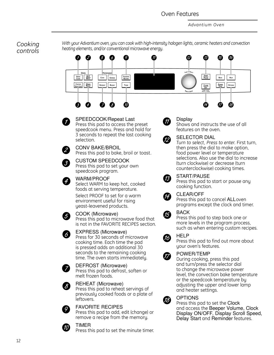 GE PSB1201, PSB1200 SPEEDCOOK/Repeat Last, Cook Microwave, Express Microwave, Defrost Microwave, Reheat Microwave, Display 