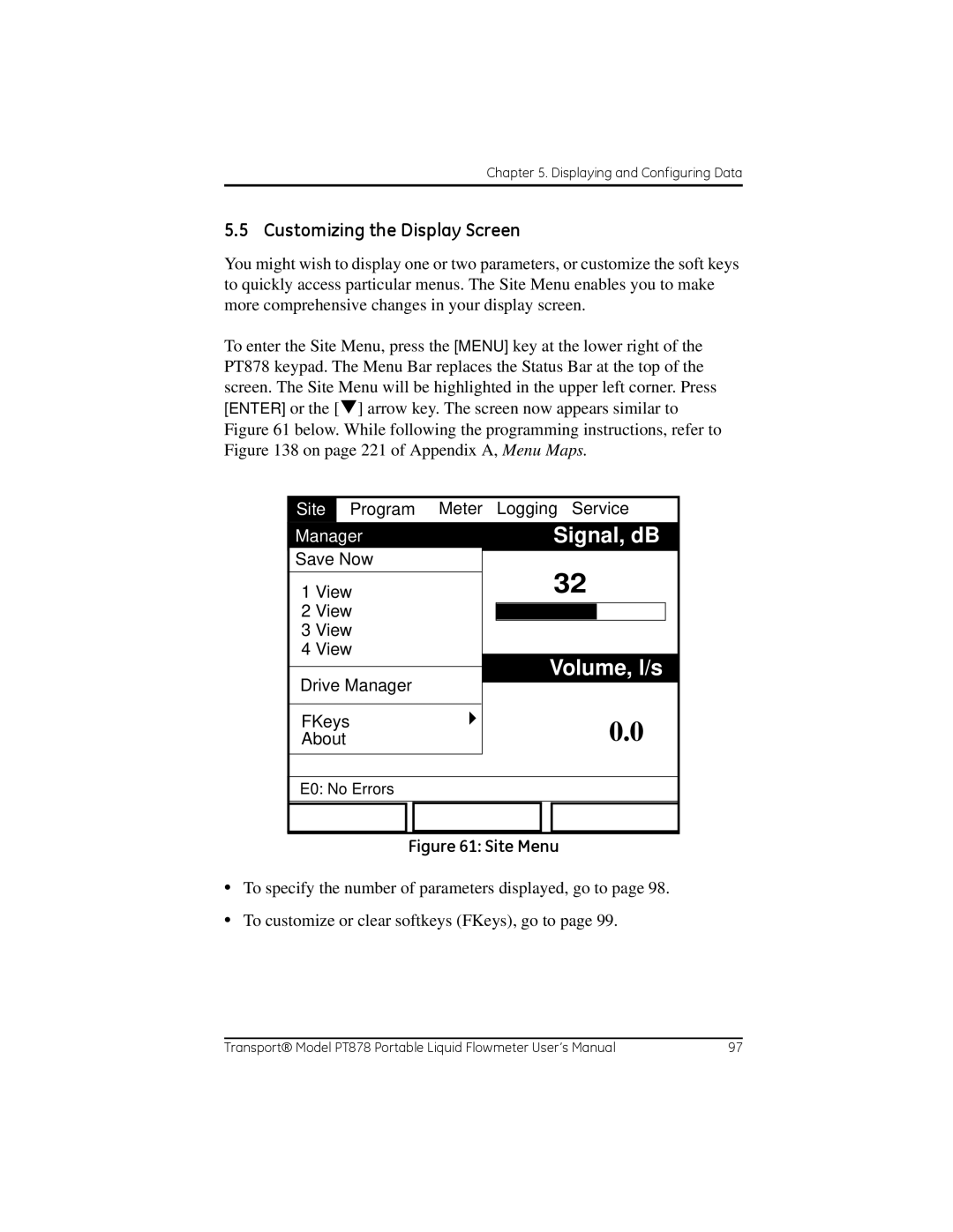 GE PT878 user manual Customizing the Display Screen, Manager 