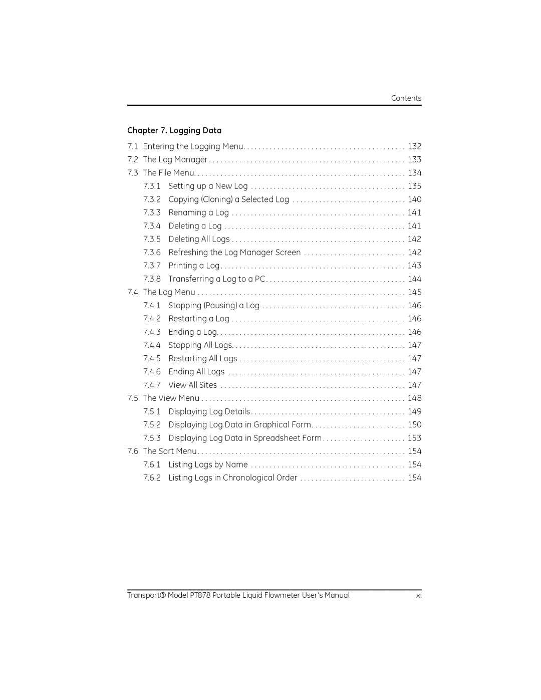 GE PT878 user manual Logging Data 