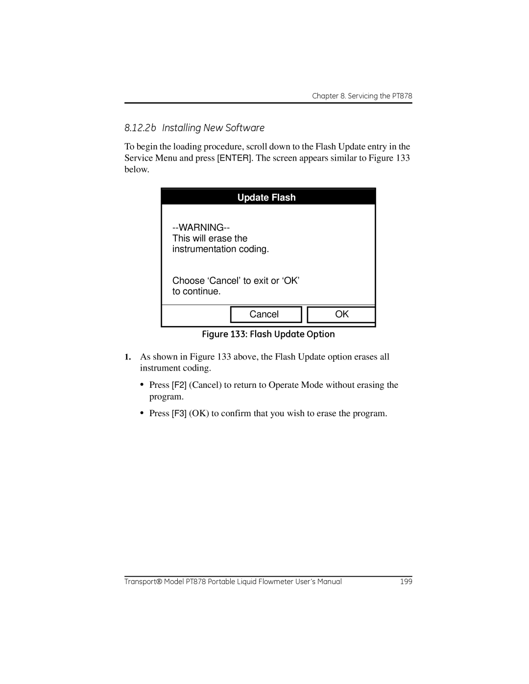 GE PT878 user manual 12.2b Installing New Software 