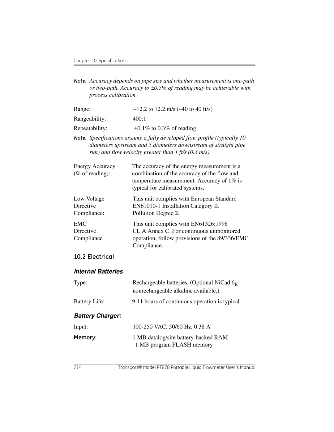 GE PT878 user manual Electrical, Emc 