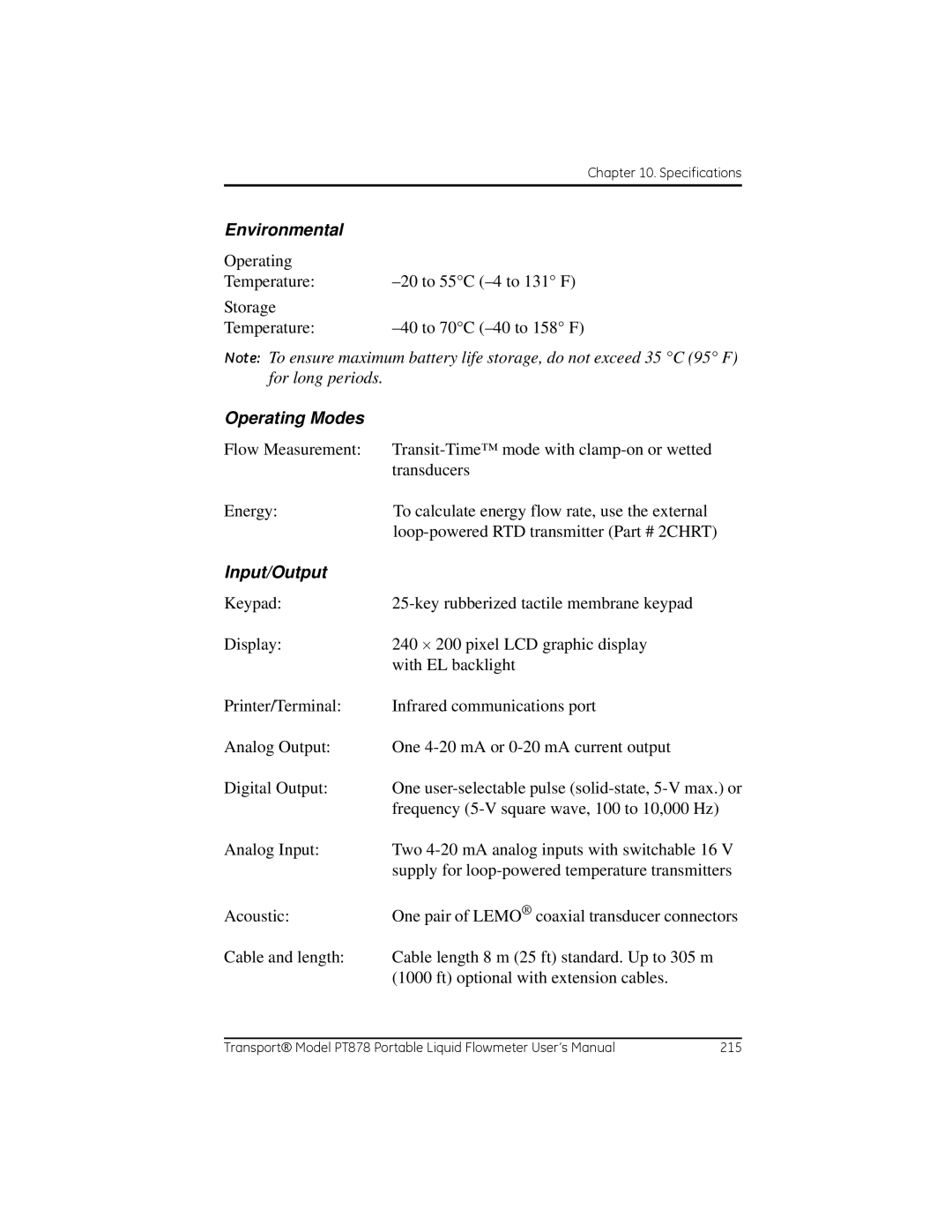 GE PT878 user manual Environmental 