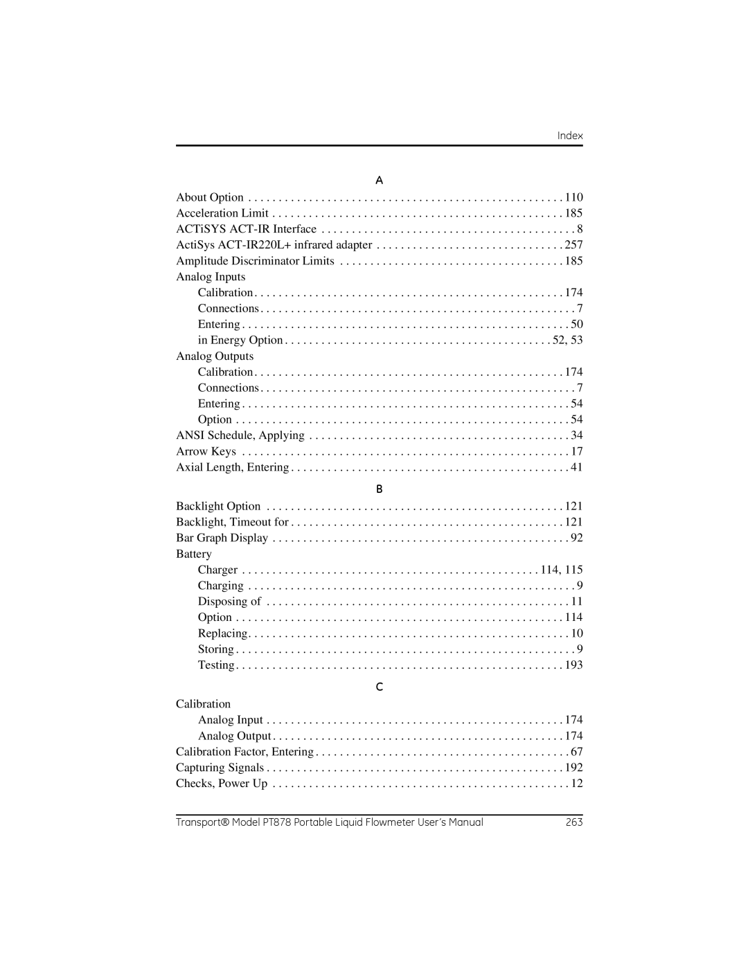 GE PT878 user manual Index 