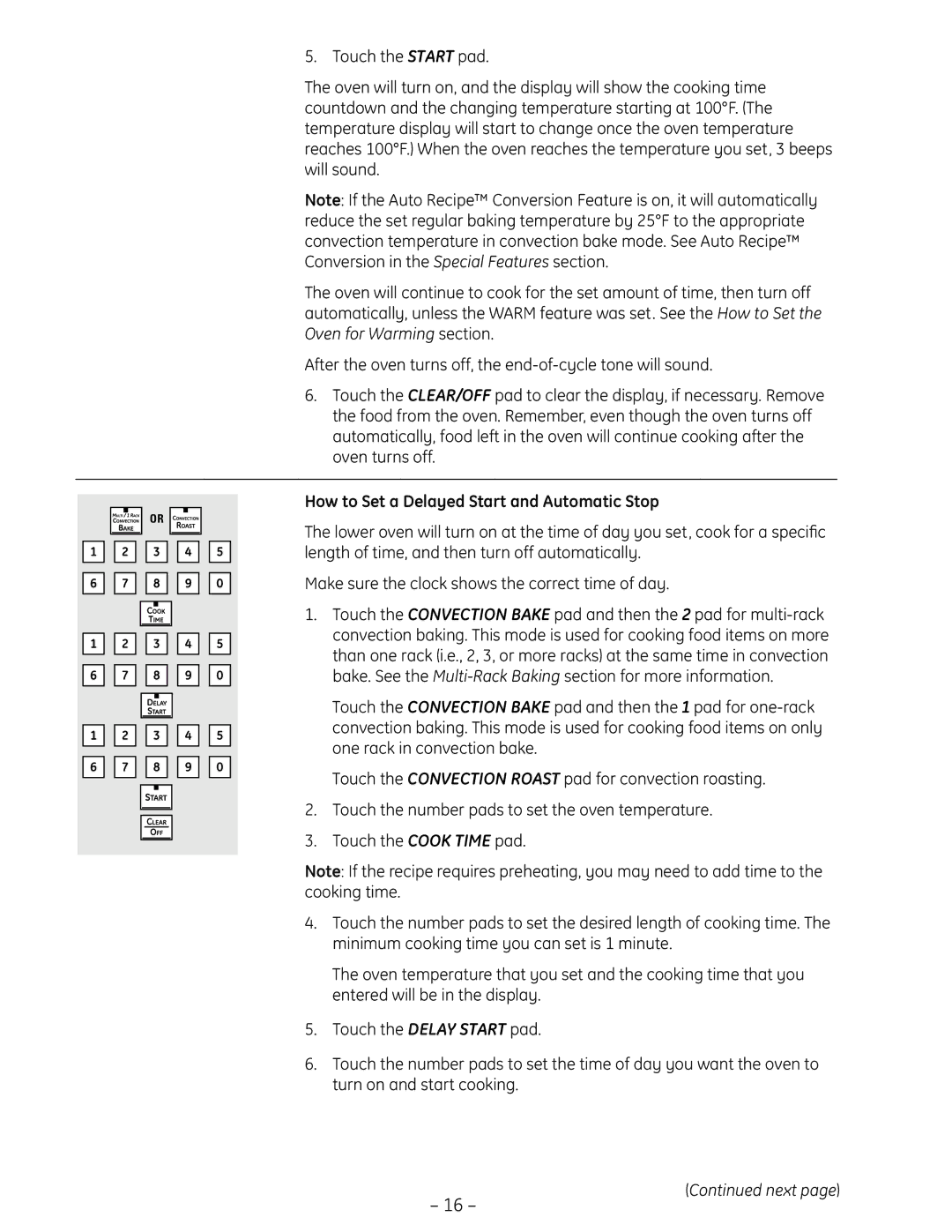 GE PT925 manual Oven turns off, How to Set a Delayed Start and Automatic Stop 