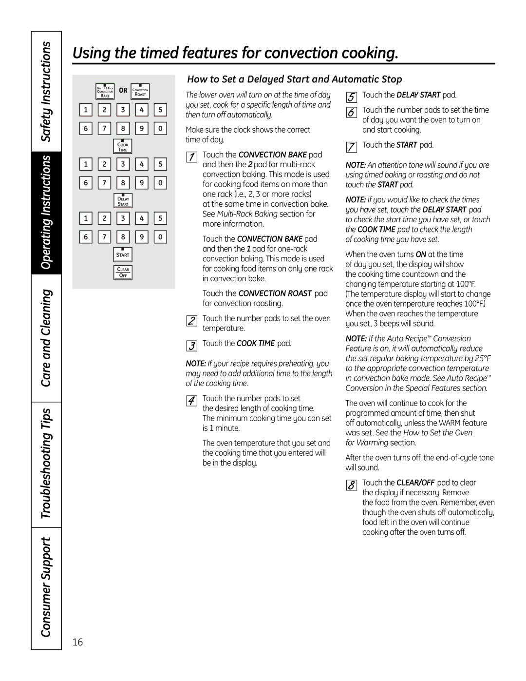 GE PT925 manual Instructions, Cooking time you have set 