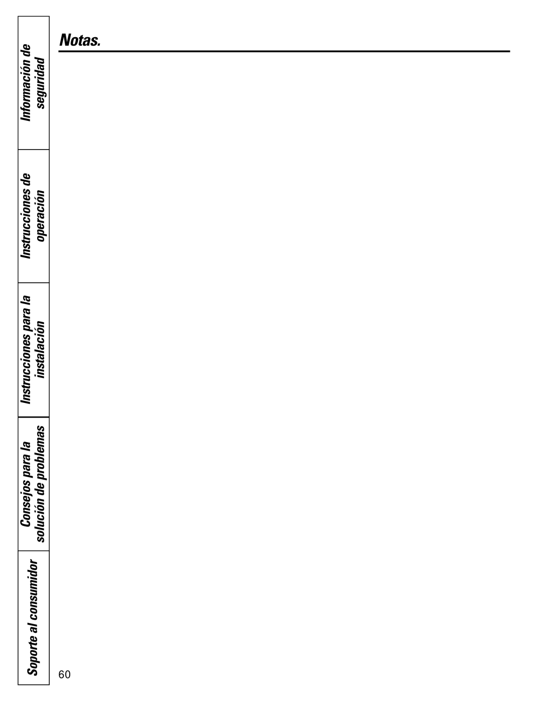 GE PTS18SHSSS, 197D5226P005 operating instructions Notas 