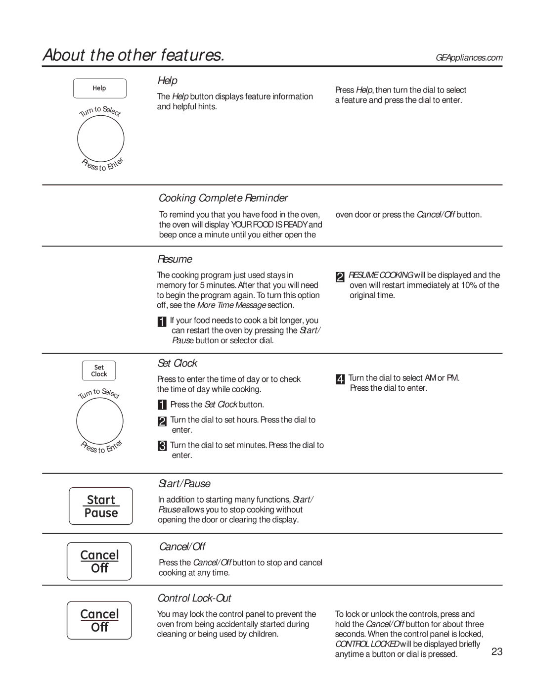 GE PVM9179 owner manual About the other features 