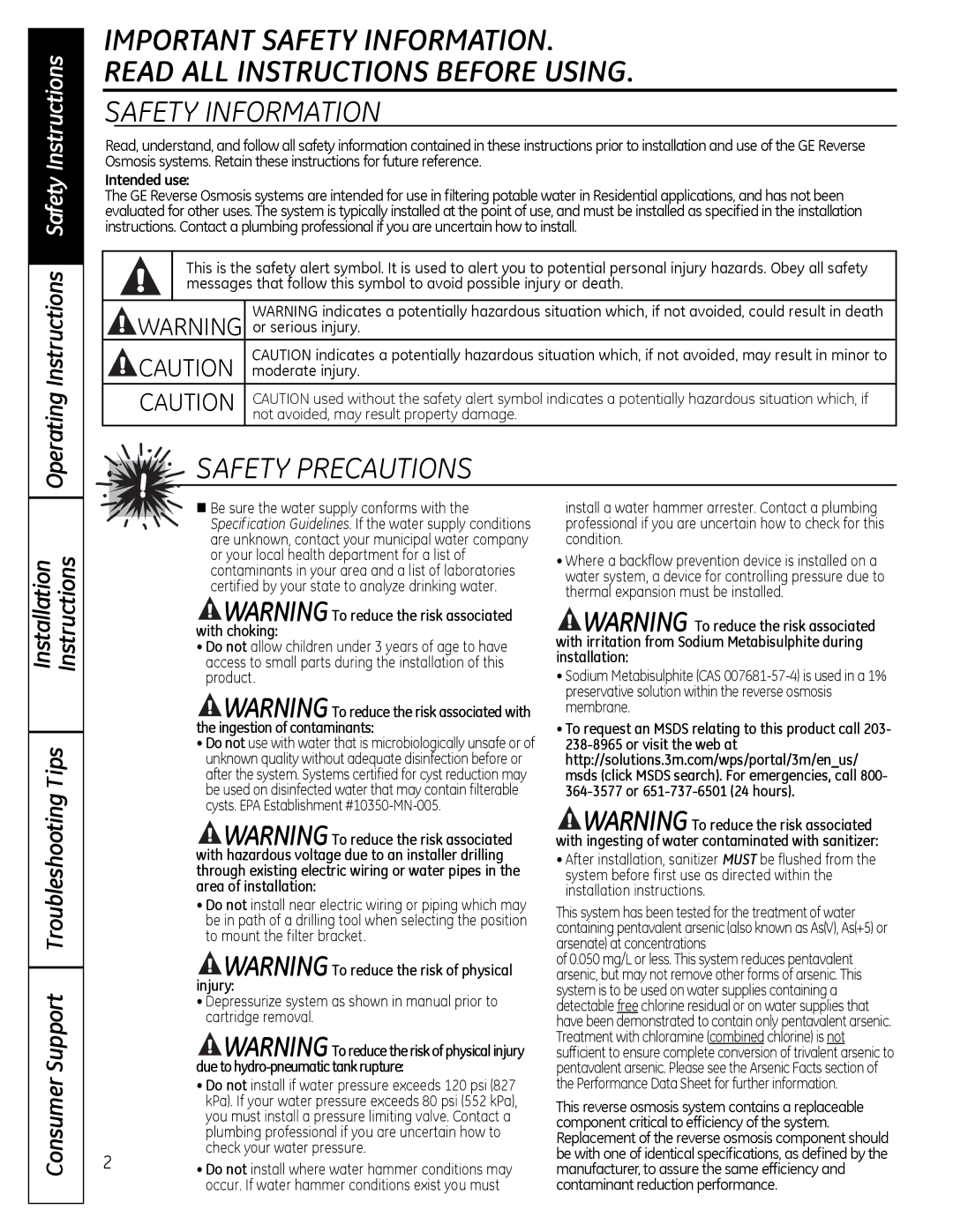 GE PXRQ15RBL, PNRQ16RBL owner manual SafetyINfORMatION 