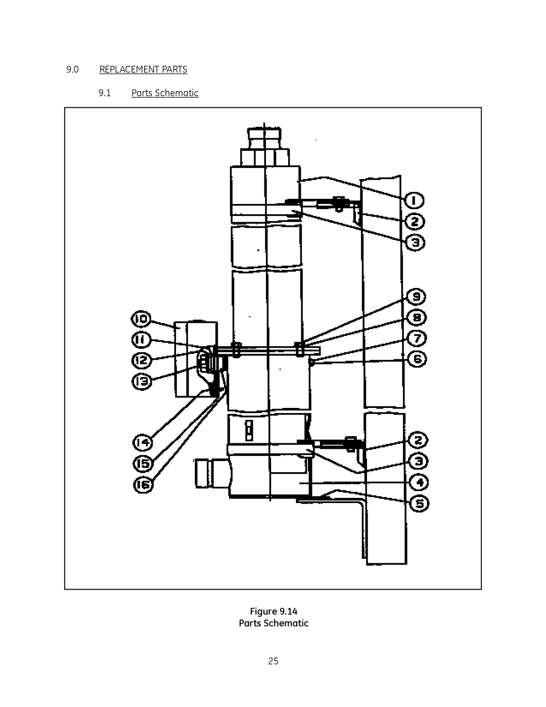 GE QS1800V, QS2800V manual Replacement Parts, Parts Schematic 