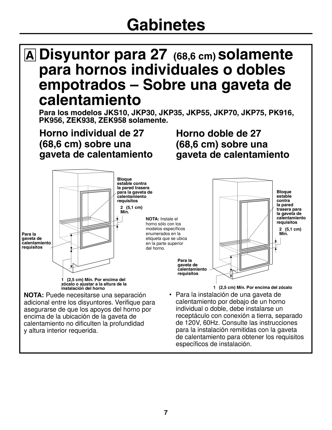 GE r08654v-1 installation instructions Gabinetes 