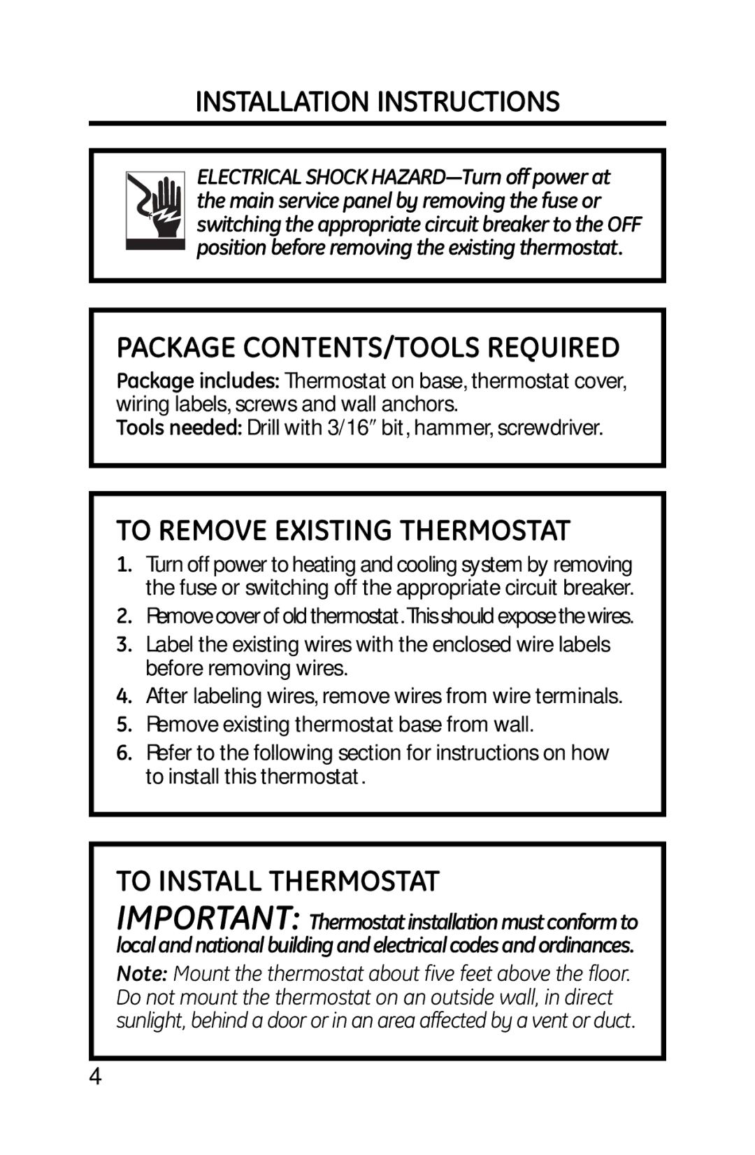 GE RAK148D1, RAK164D1 installation instructions Installation Instructions 