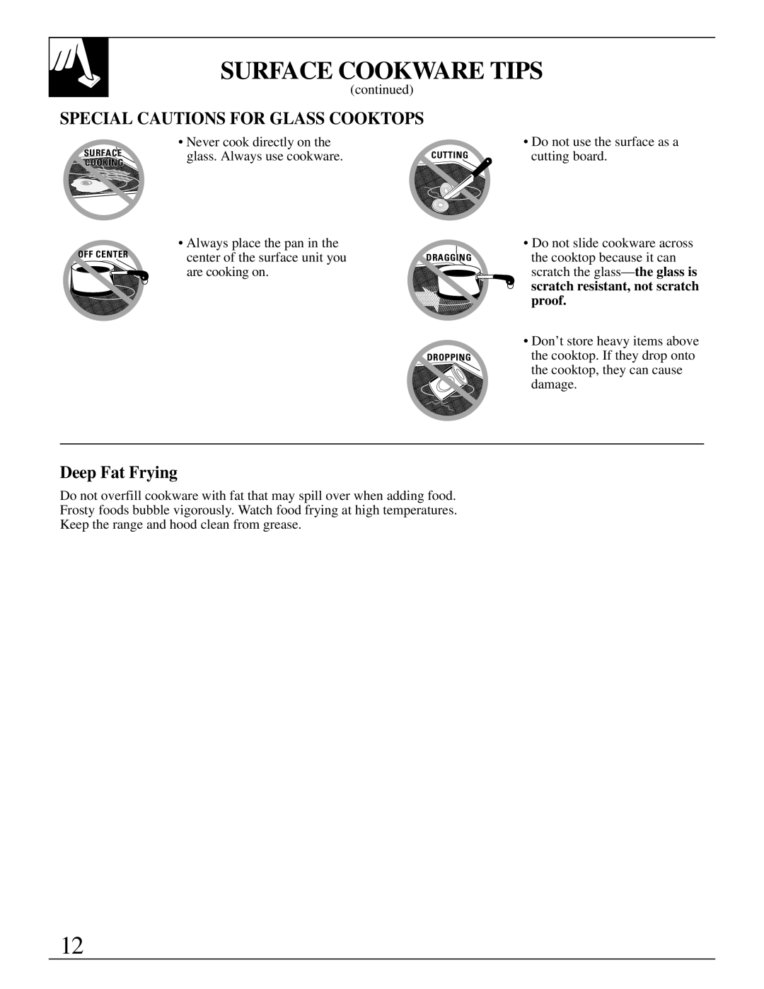 GE RB787 warranty Deep Fat Frying, Proof 