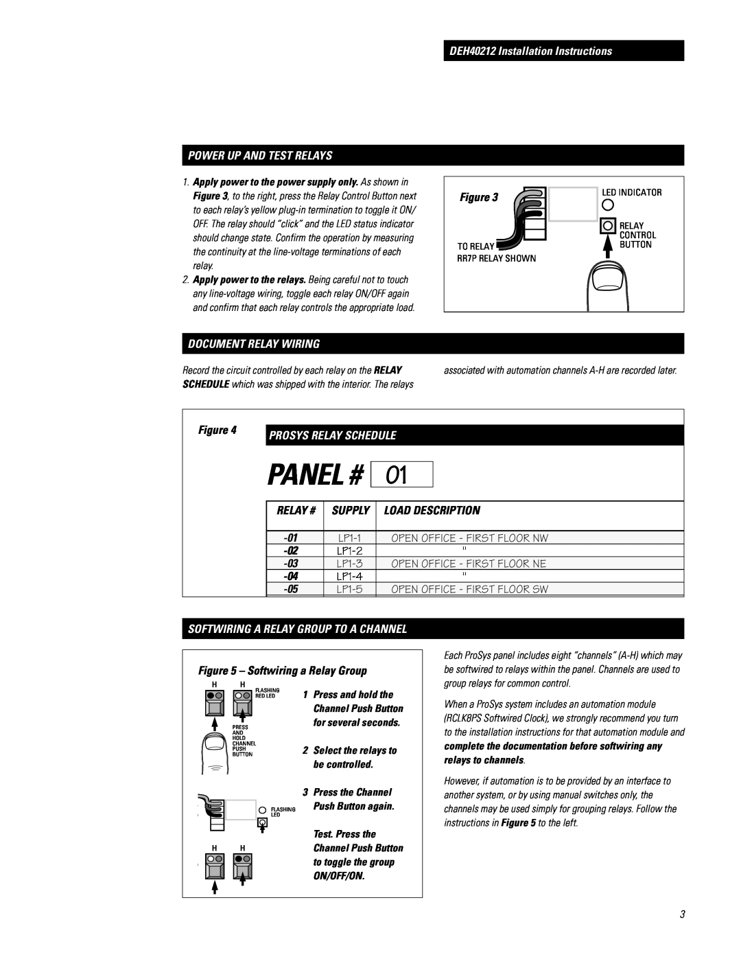 GE RINTERxxxPS(P) Power Up And Test Relays, Document Relay Wiring, Panel #, DEH40212 Installation Instructions 