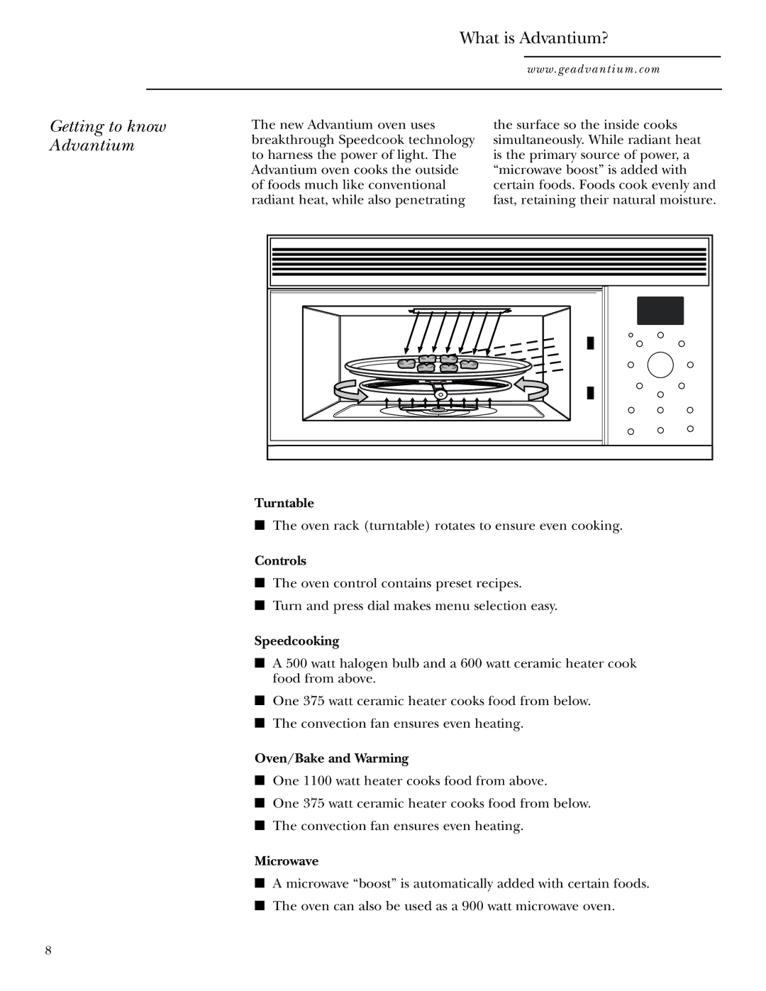 GE SCA1000, SCA1001 owner manual Getting to know Advantium, What is Advantium? 