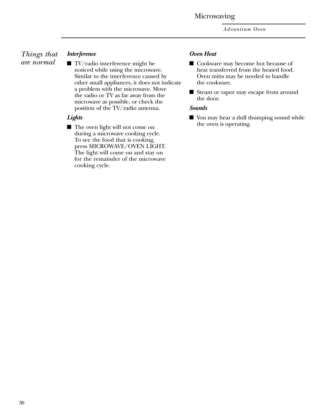 GE SCB2000, SCB2001 owner manual Things that are normal, Interference 