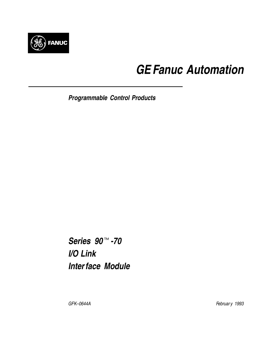 GE Series 90-70 manual GE Fanuc Automation 