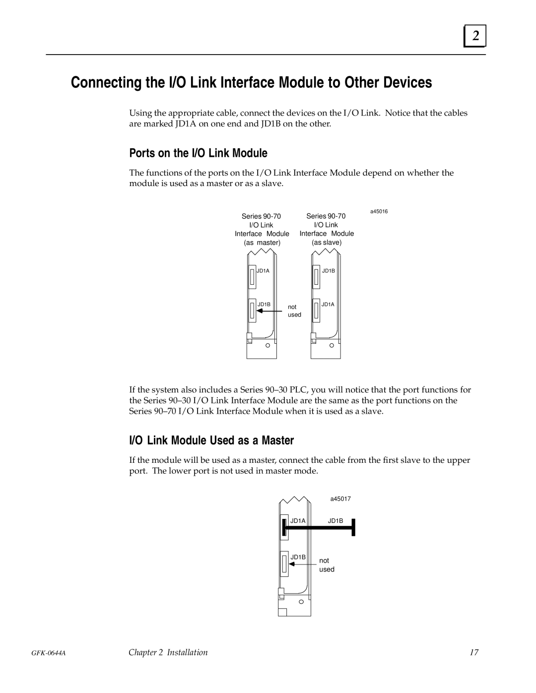 GE Series 90-70 manual Connecting the I/O Link Interface Module to Other Devices, Ports on the I/O Link Module 